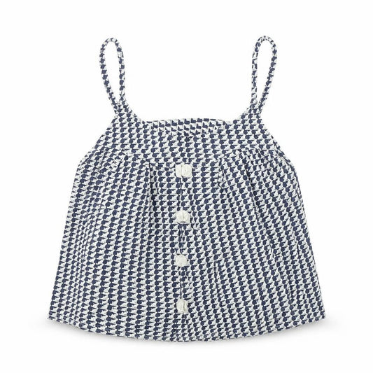 Atmosphere Womens Blue Geometric  Cropped Tank Size 8