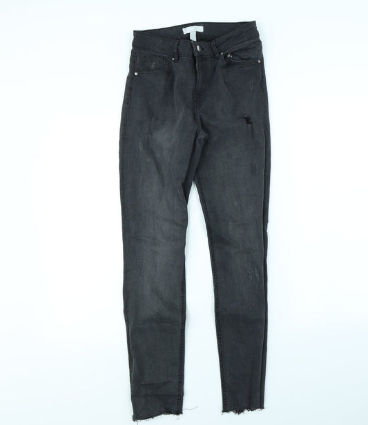 H&M Womens Black   Skinny Jeans Size 8 L29 in