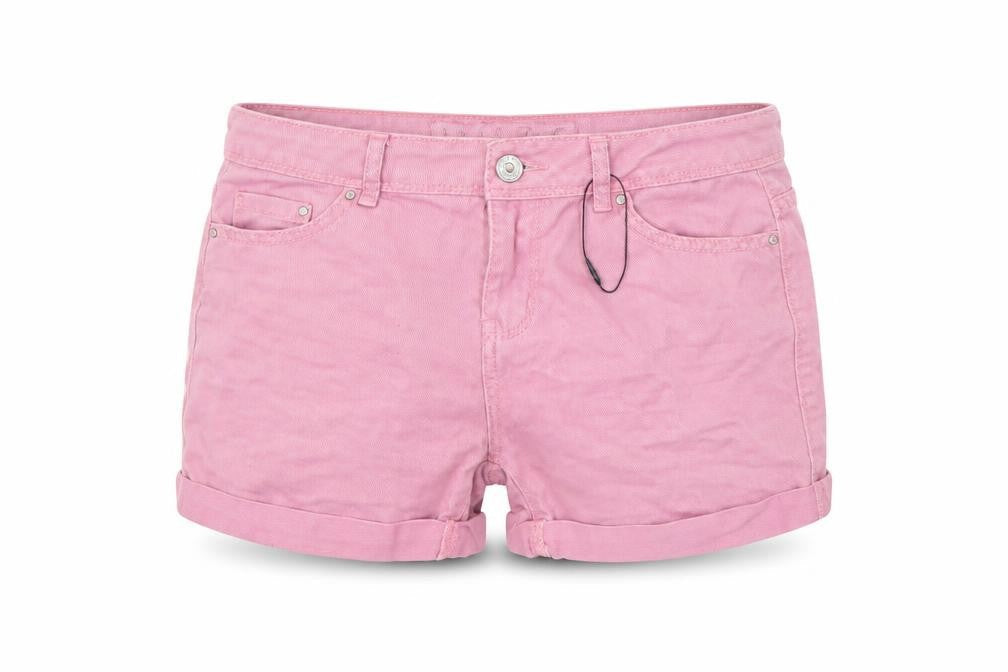 Denim & Co. Womens Pink   Cut-Off Shorts Size 8