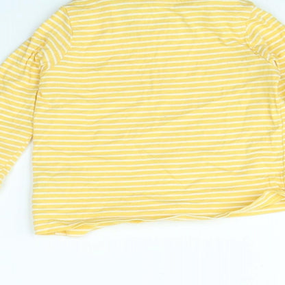 F&F Girls Yellow Striped  Basic T-Shirt Size 6-9 Months