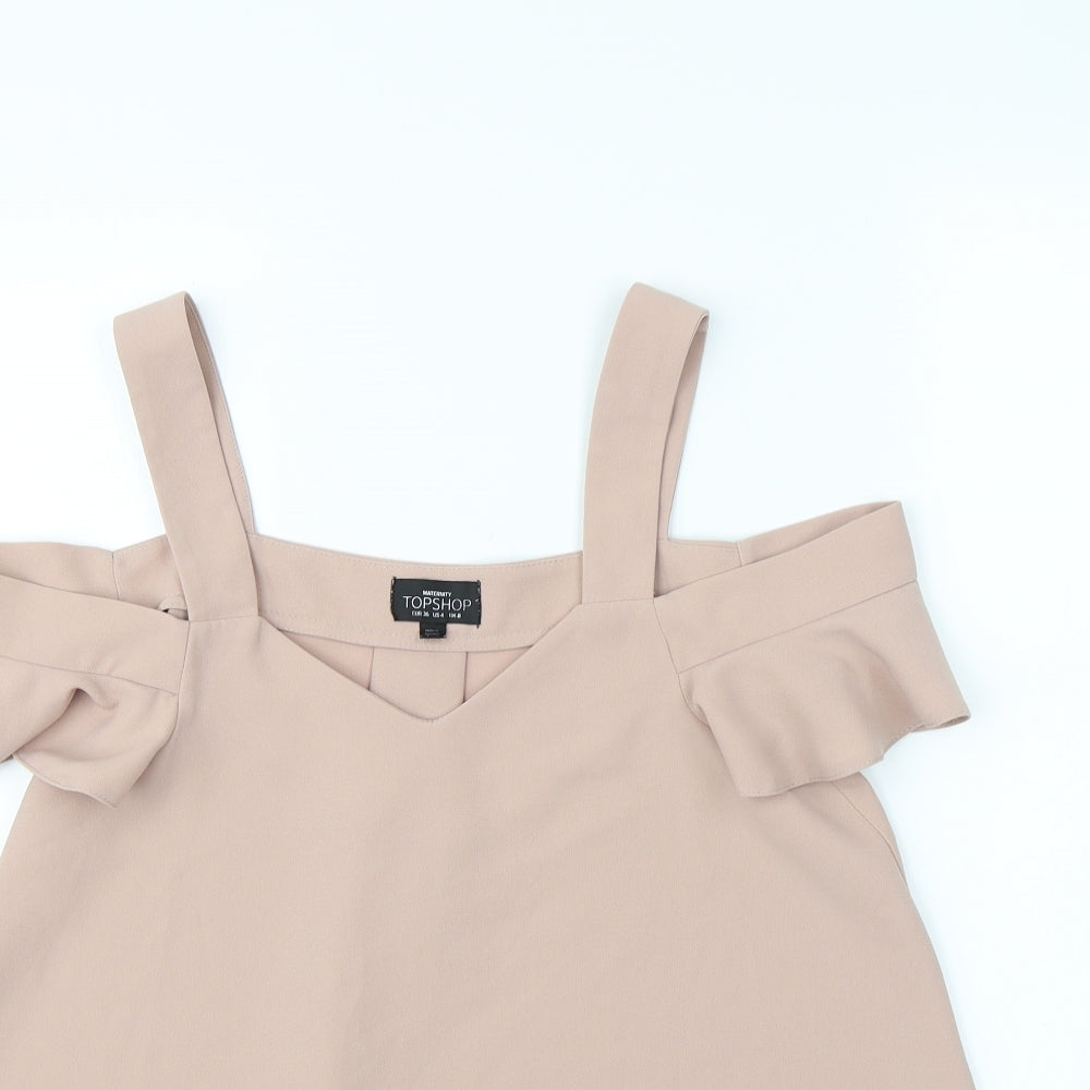 Topshop Womens Pink   Basic Blouse Size 8