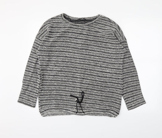 George Womens Grey Striped  Pullover Jumper Size 16