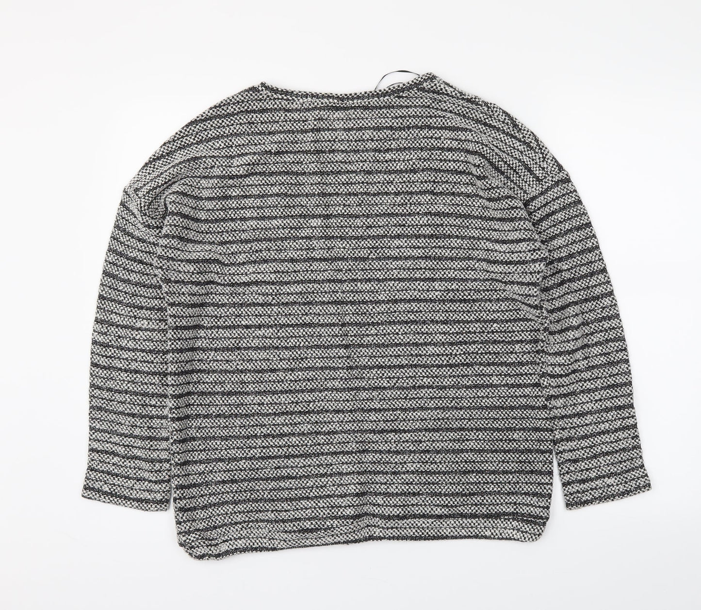 George Womens Grey Striped  Pullover Jumper Size 16