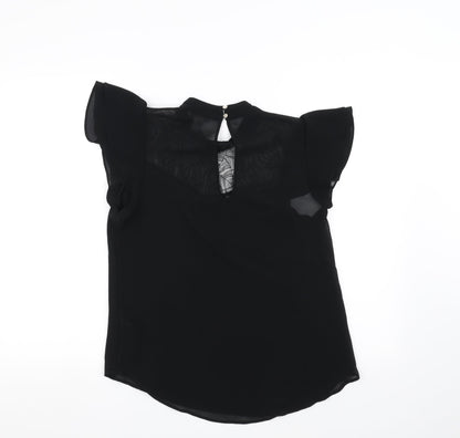 Preloved H&M Womens Black   Basic T-Shirt Size 8 - Back
