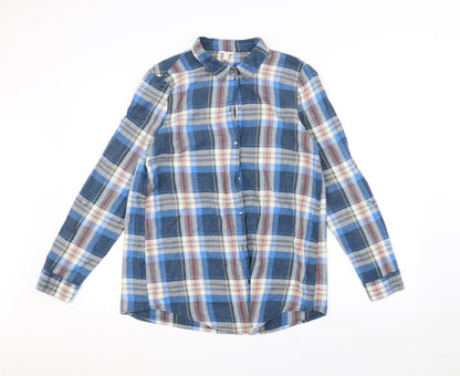 ESPRIT Womens Blue   Basic Button-Up Size 10