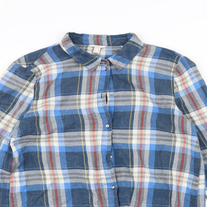 ESPRIT Womens Blue   Basic Button-Up Size 10