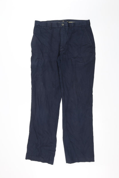 Preloved Marks and Spencer Mens Blue   Trousers  Size 32 L28 in - Front