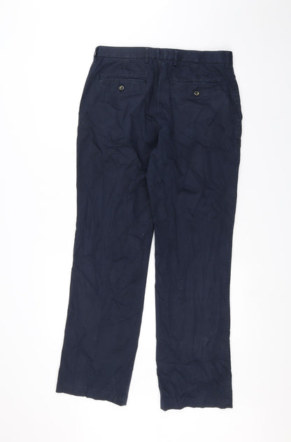 Preloved Marks and Spencer Mens Blue   Trousers  Size 32 L28 in - Back