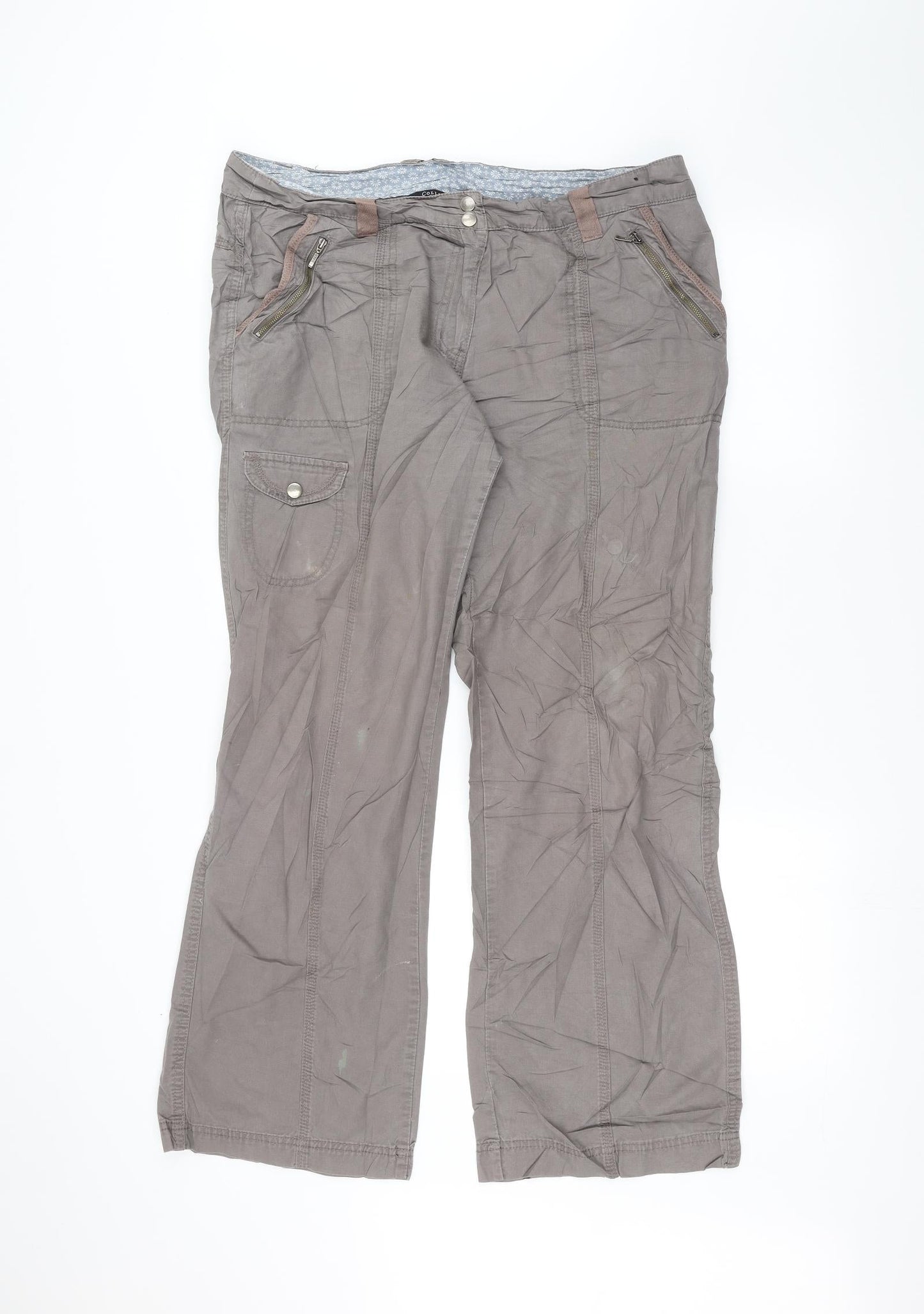 DEBINHAMS Womens Grey   Trousers  Size 16 L28 in