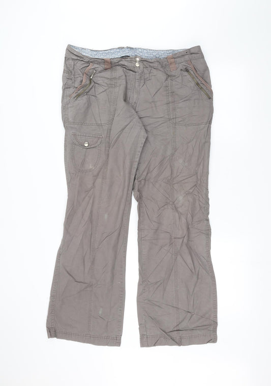 DEBINHAMS Womens Grey   Trousers  Size 16 L28 in