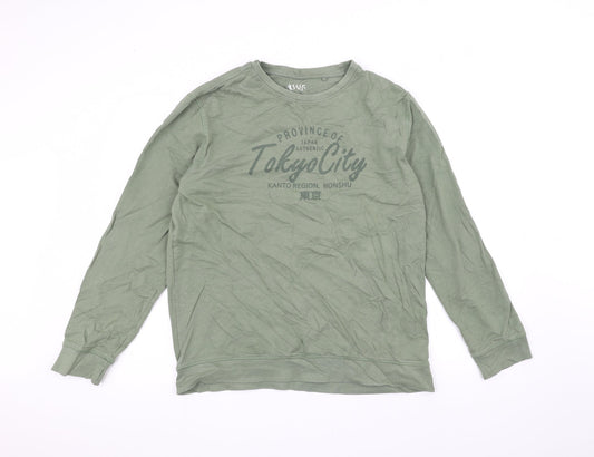 Acw85 Womens Green   Pullover Jumper Size L