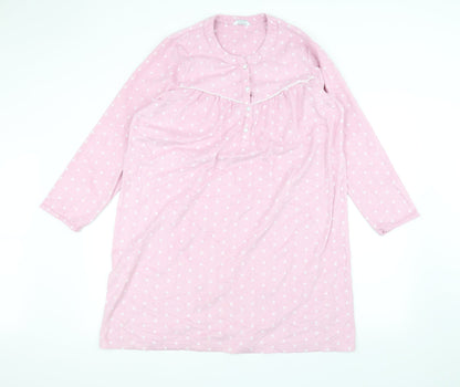 Marks & Spencer Womens Pink Polka Dot  Pullover Jumper Size 16