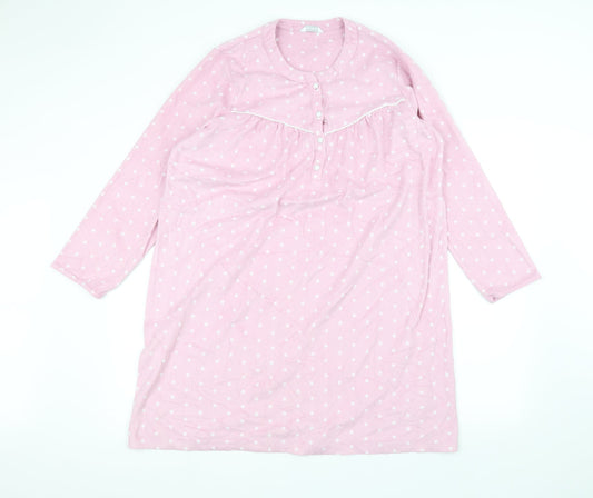 Marks and Spencer Womens Pink Polka Dot  Pullover Jumper Size 16