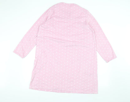 Marks & Spencer Womens Pink Polka Dot  Pullover Jumper Size 16