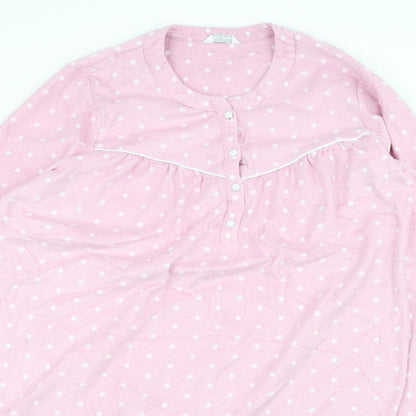 Marks & Spencer Womens Pink Polka Dot  Pullover Jumper Size 16