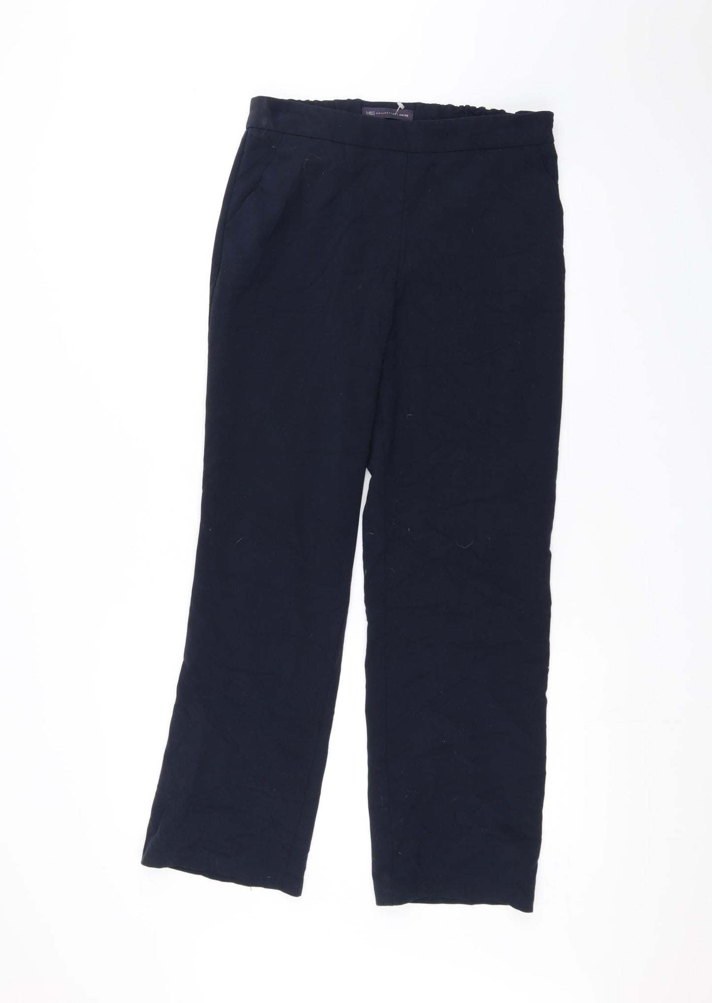 Marks and Spencer Womens Blue   Trousers  Size 10 L26 in