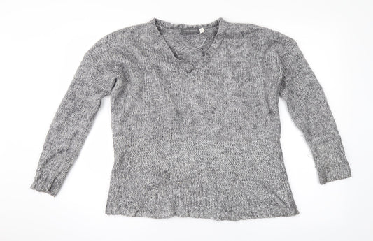Mint Velvet Womens Grey  Knit Pullover Jumper Size 10