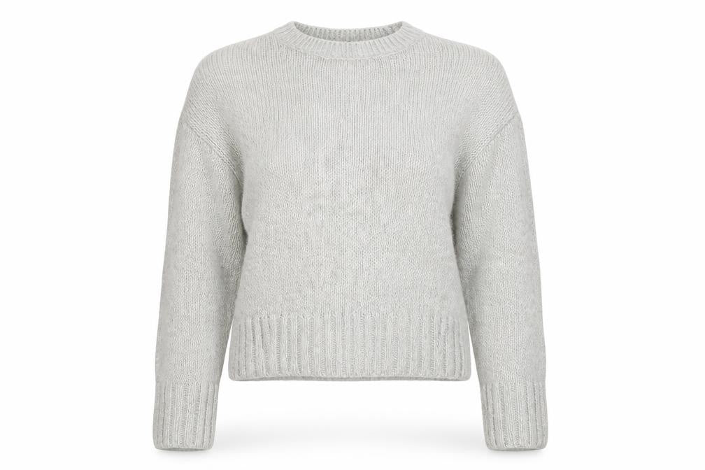 New Look Womens Grey  Knit Pullover Jumper Size S  - Cropped