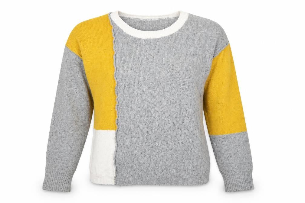 If It Were Me Womens Yellow  Knit Pullover Jumper Size S