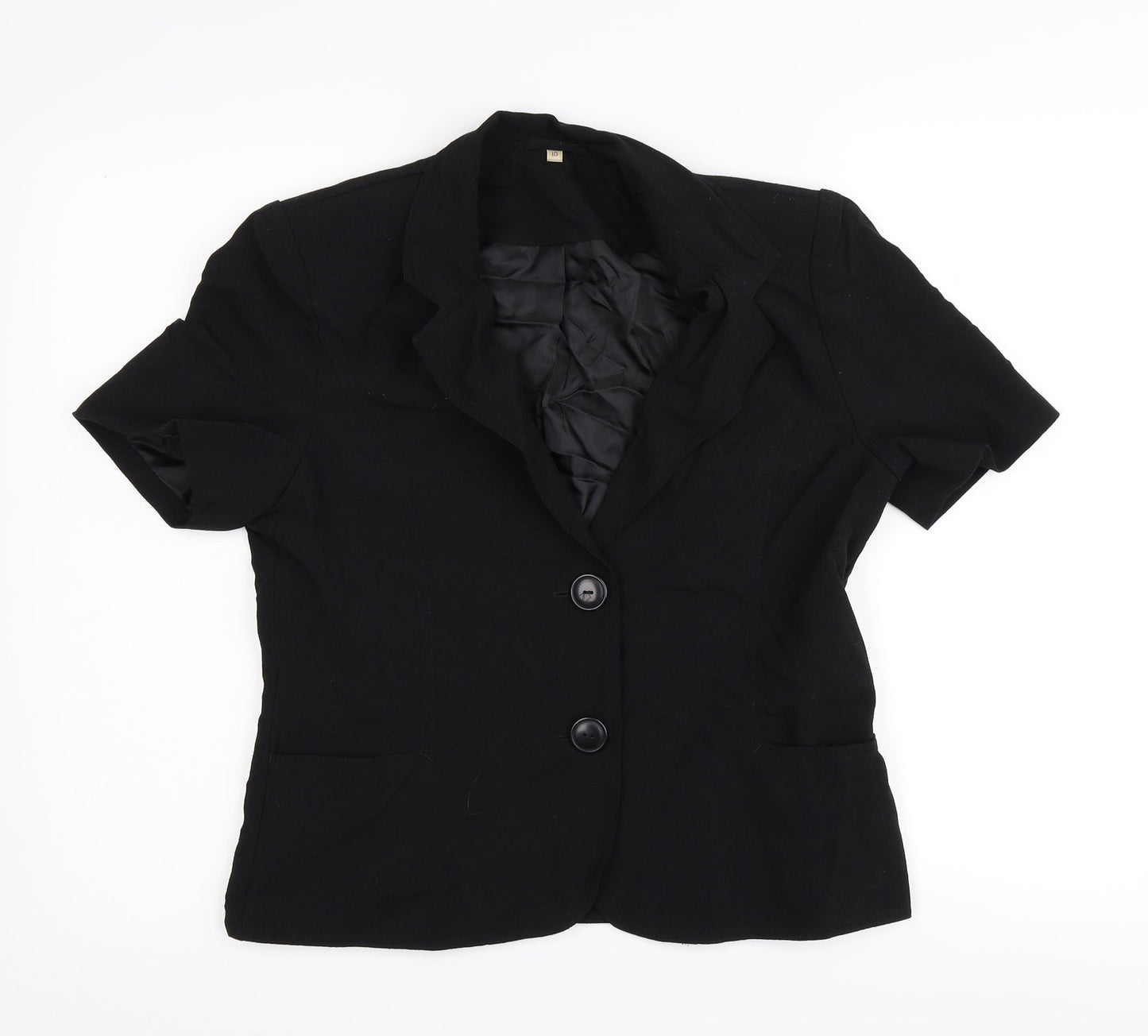 EWM Womens Black  Crepe Jacket  Size 10