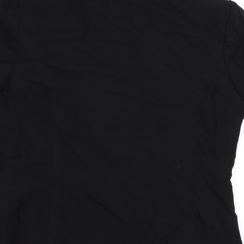 EWM Womens Black  Crepe Jacket  Size 10