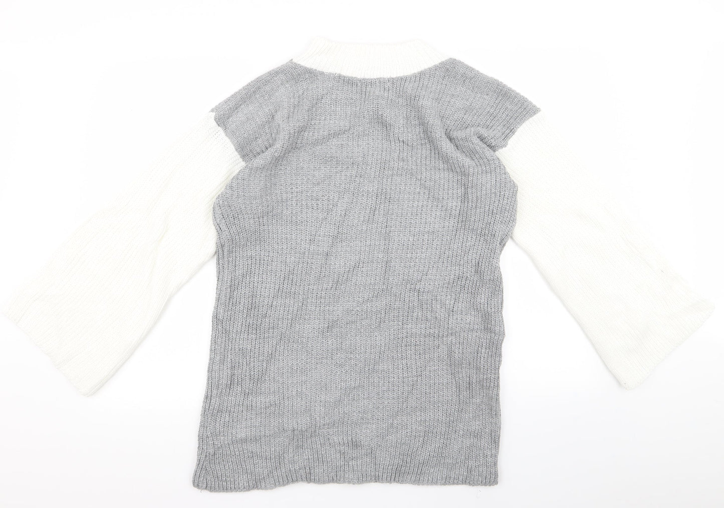 Boohoo Womens Grey   Pullover Jumper Size S