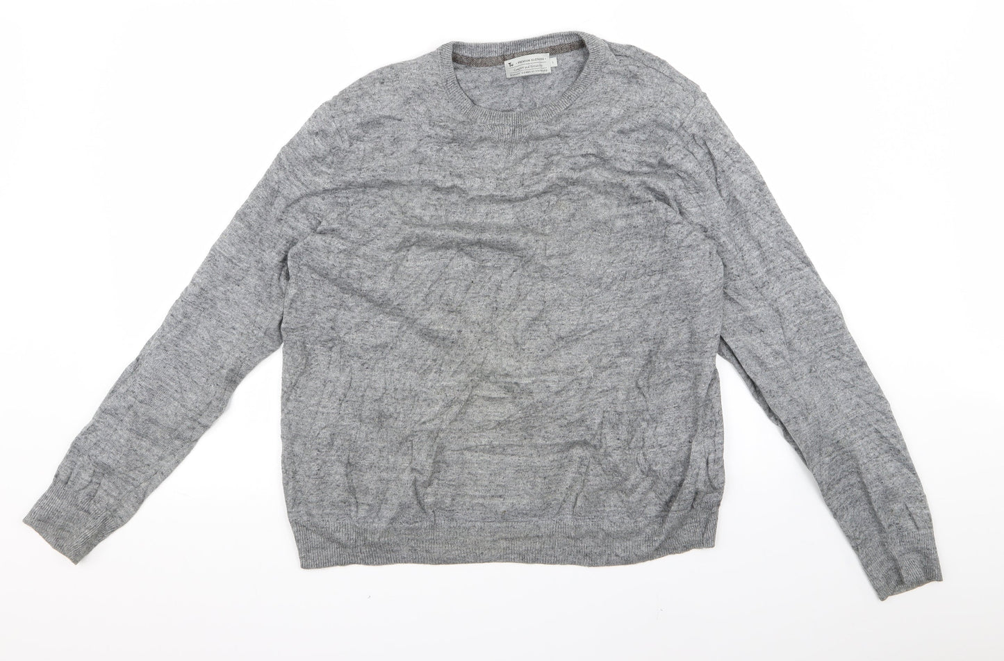 Ty Mens Grey   Pullover Jumper Size L