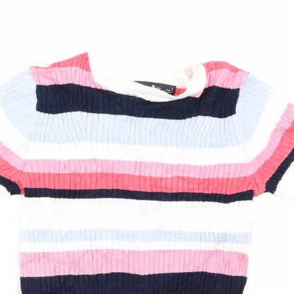 Marks & Spencer Womens Multicoloured Striped  Pullover Jumper Size M