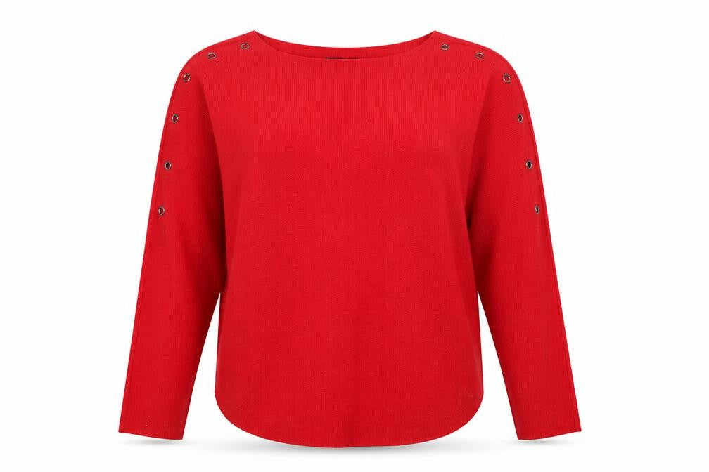 pomodoro Womens Red   Pullover Jumper Size M