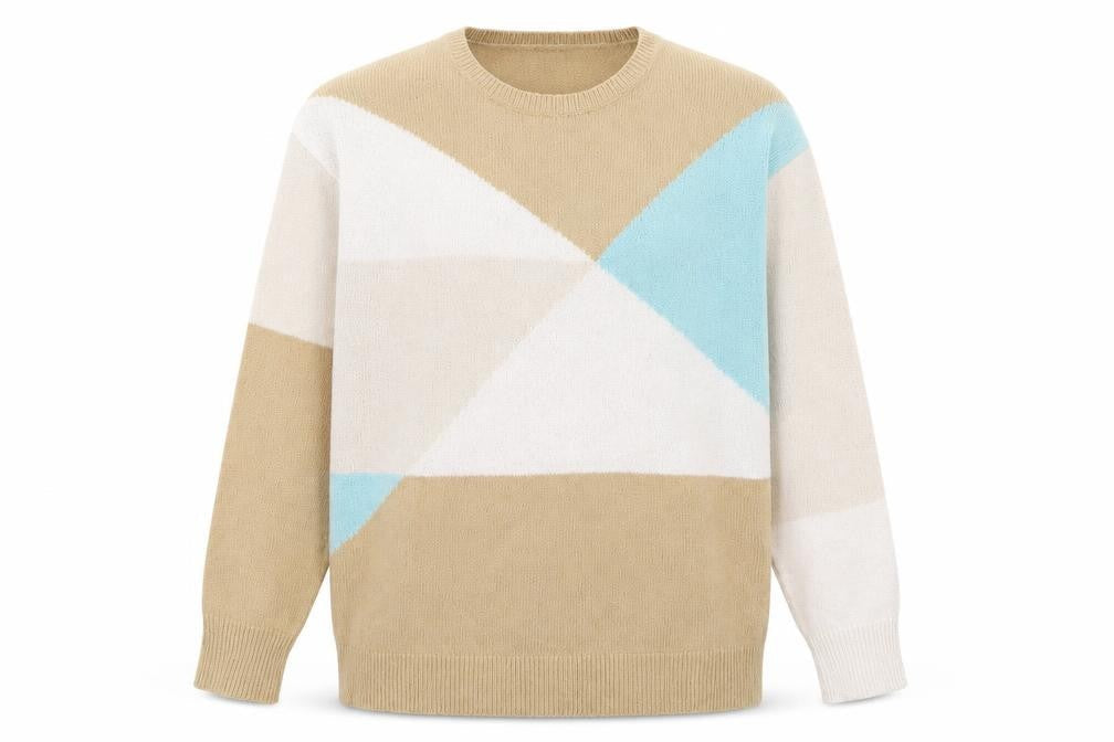 Damart Mens Beige Striped  Pullover Jumper Size M
