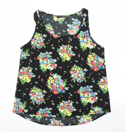 Atmosphere Womens Black Floral  Basic Blouse Size 12