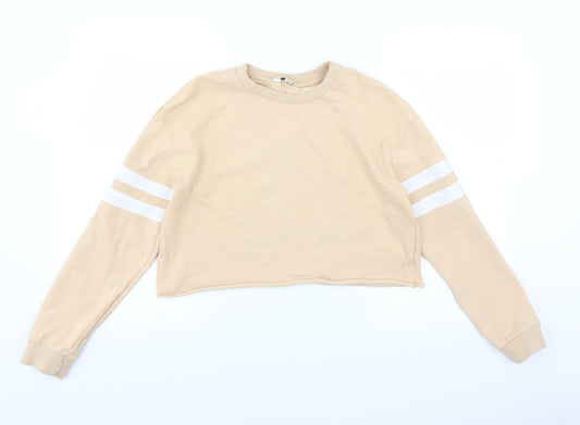 Miss Selfridge Womens Brown   Pullover Jumper Size 10  - cropped