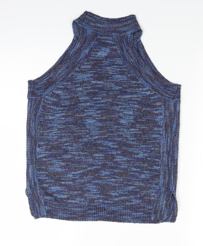 Preloved George Womens Blue  Knit Pullover Jumper Size 8 - Back
