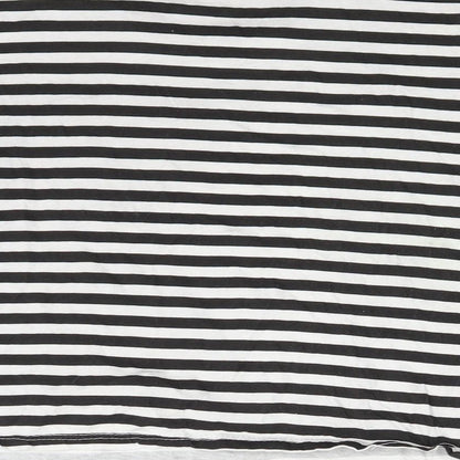 Preloved Boohoo Womens Black Striped  Basic T-Shirt Size 10 - Label