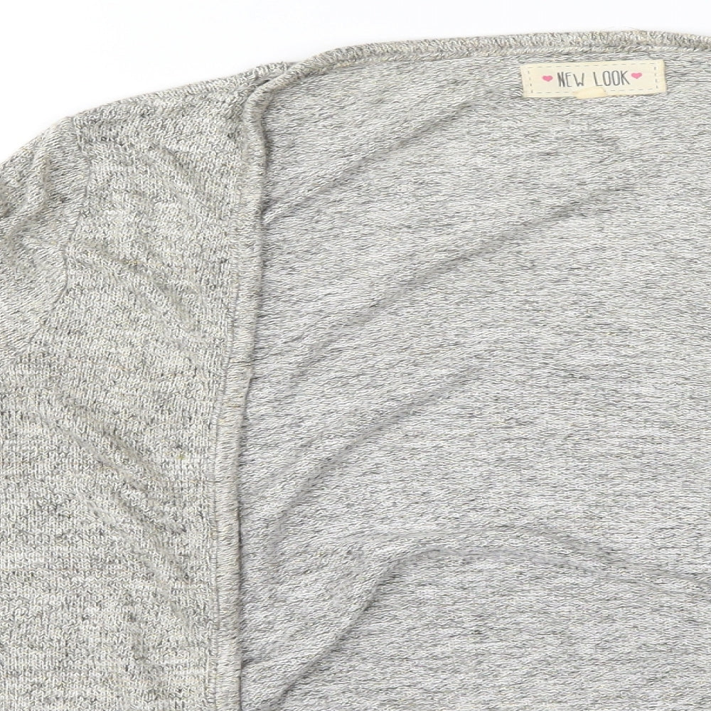 New Look Womens Grey  Fleece Basic Blouse Size 10