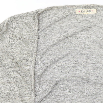 New Look Womens Grey  Fleece Basic Blouse Size 10