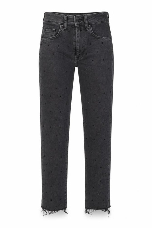 Preworn Womens Black  Denim Trousers  Size 6 L25 in