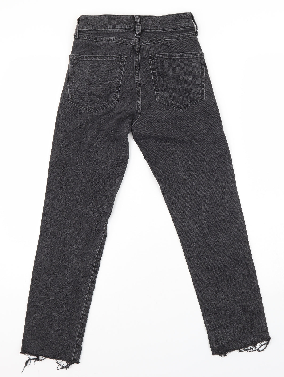 Preworn Womens Black  Denim Trousers  Size 6 L25 in