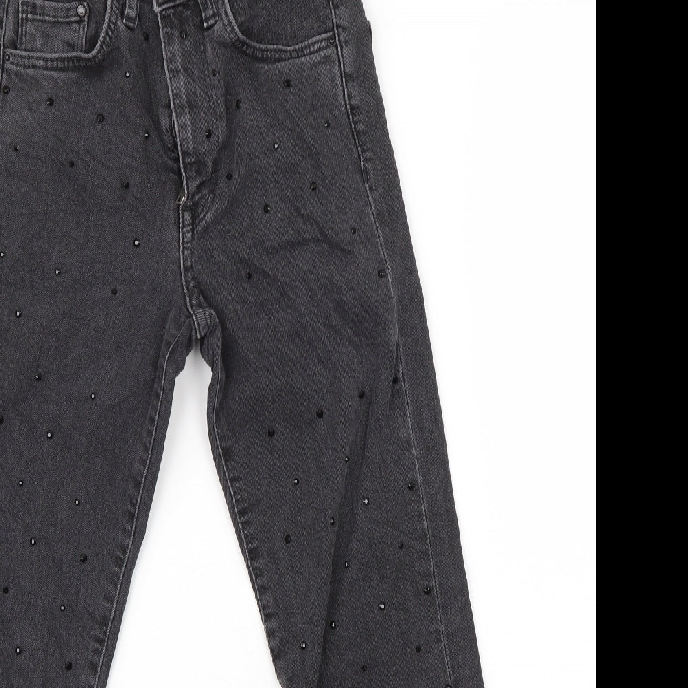 Preworn Womens Black  Denim Trousers  Size 6 L25 in