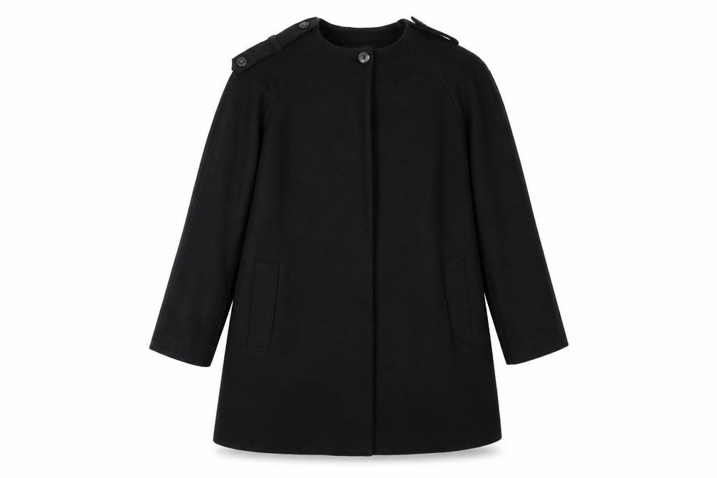 H&M Womens Black   Overcoat Coat Size 8