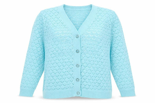Pure & Natural Womens Blue   Cardigan Jumper Size M