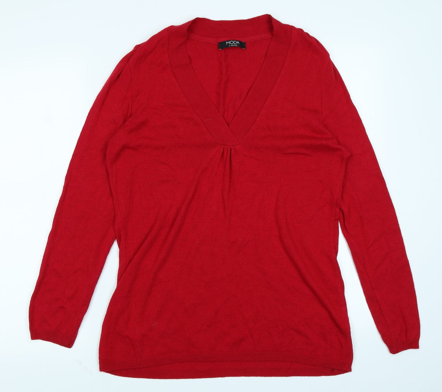 Moda Womens Red   Pullover Jumper Size 12