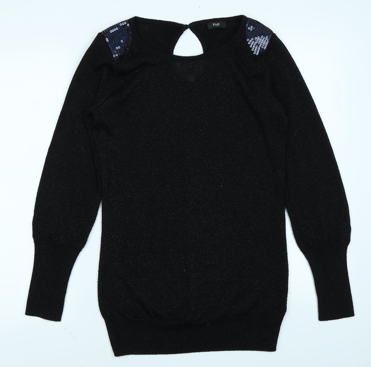 F&F Womens Black   Pullover Jumper Size 10