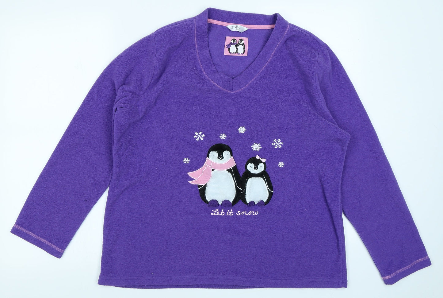 BM Womens Purple Solid  Top Pyjama Top Size 16