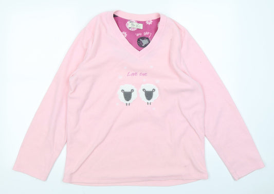 Love to Lounge Womens Pink Solid  Top Pyjama Top Size S