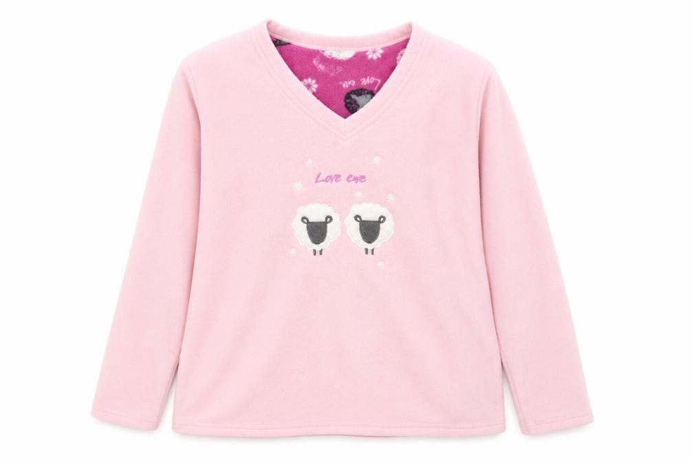 Love To Lounge Womens Pink Solid  Top Pyjama Top Size S