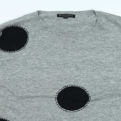 Caroline Morgan Womens Grey Polka Dot  Pullover Jumper Size 8