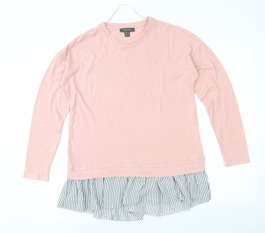 Primark Womens Pink Striped  Pullover Jumper Size 12