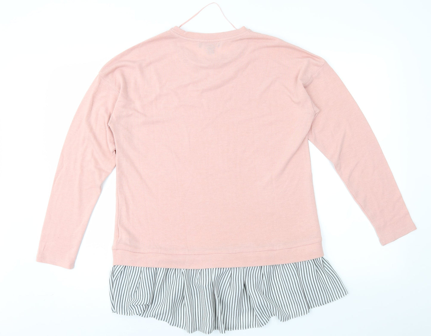 Primark Womens Pink Striped  Pullover Jumper Size 12