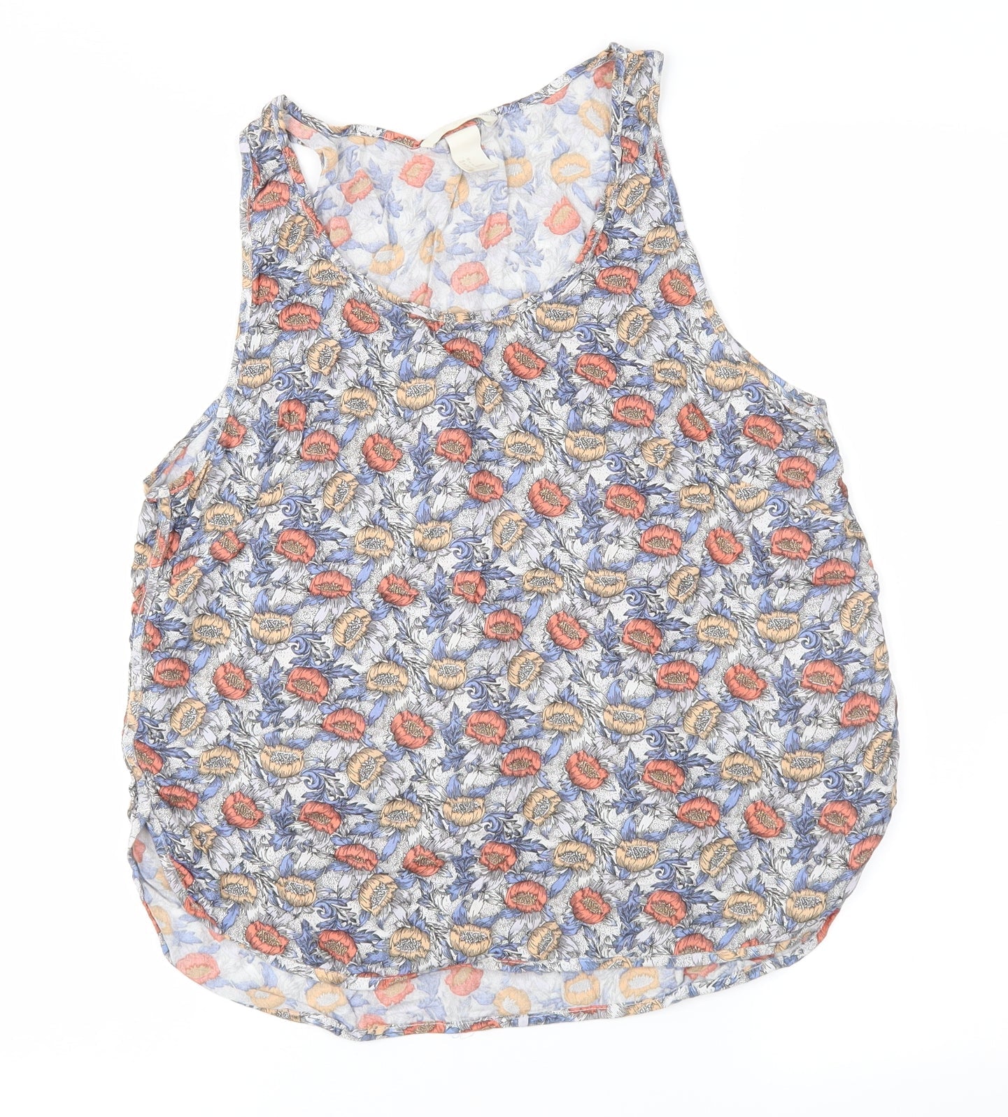 H&M Womens Multicoloured Floral  Basic Blouse Size 10